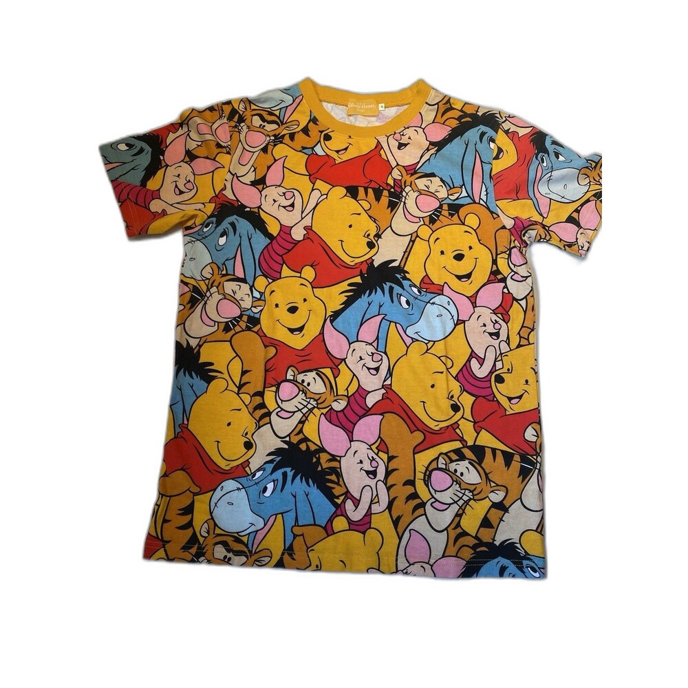 Vintage Y2K Tokyo Disney Resort AOP Disneyland Resort  Pooh Tigger Eeyore Shirt